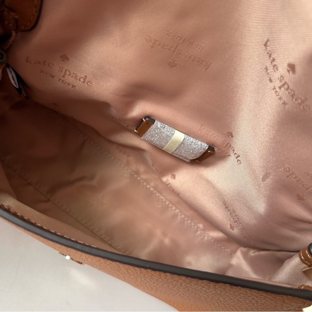 kate spade New York Tan Pebbled Leather Crossbody Bag - Picture 7 of 8